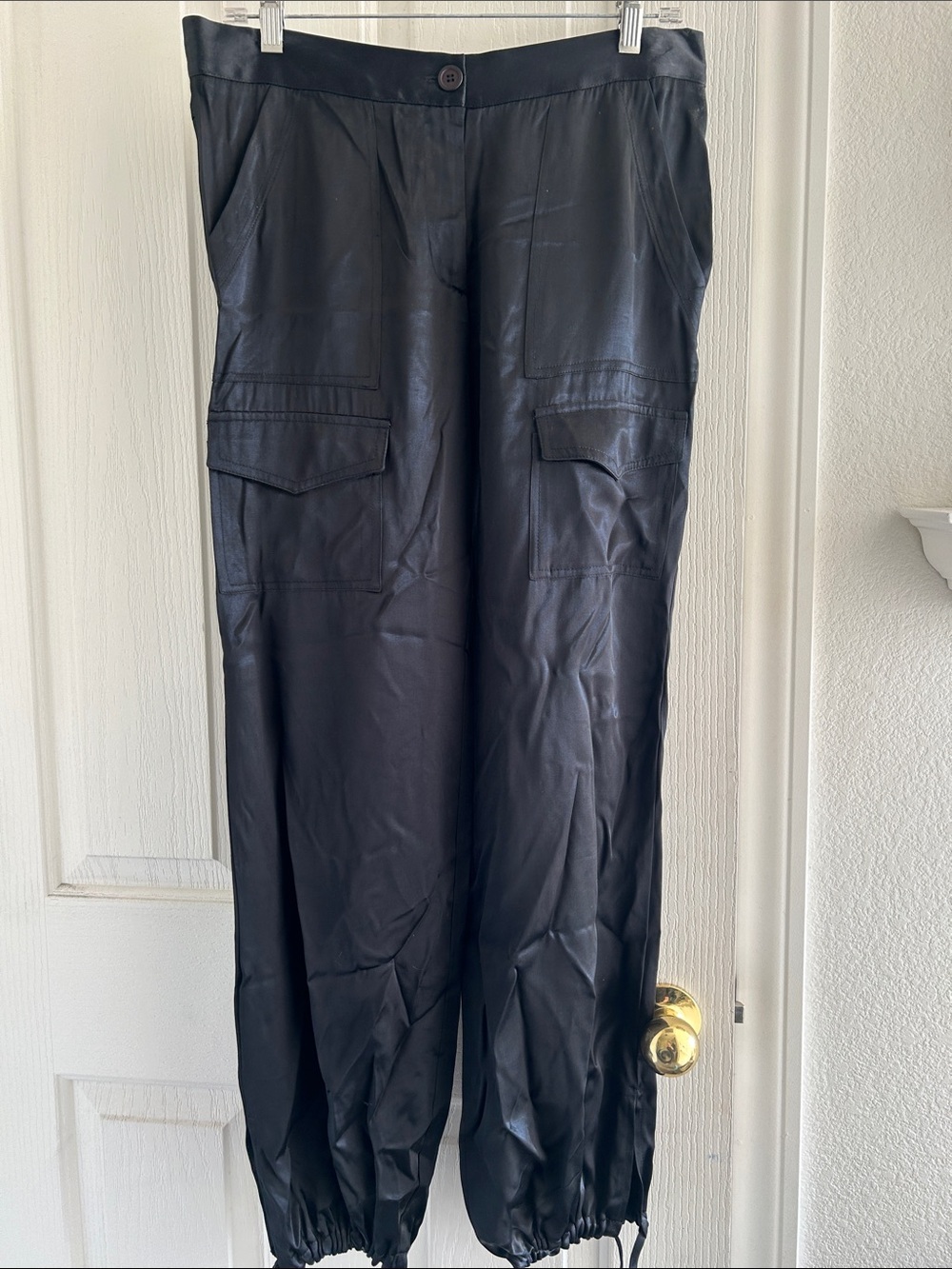 BCBG Black Cargo Jogger Pants